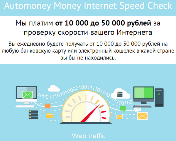 Лохотрон Automoney Money Internet Speed Check отзывы