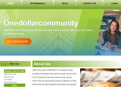 onedollarcommunity.com отзывы о проекте One Dollar Community